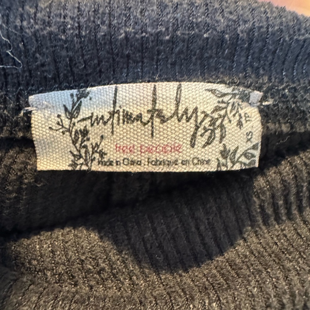 Free People Black Ribbed Leggings